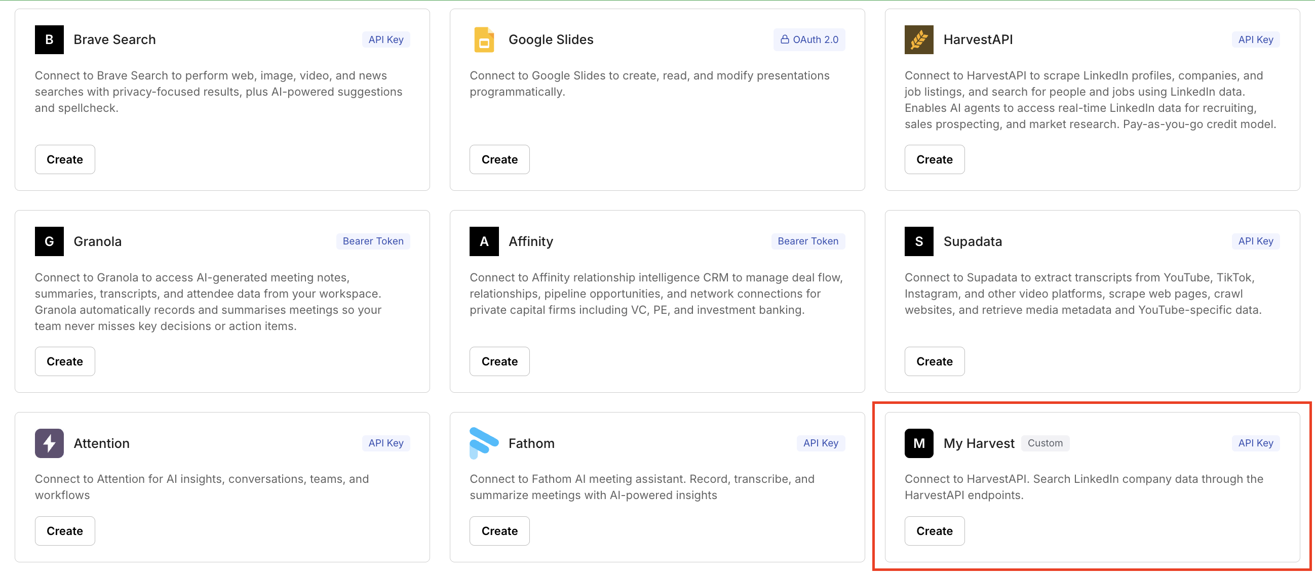 Custom provider shown alongside built-in providers in the provider selection view